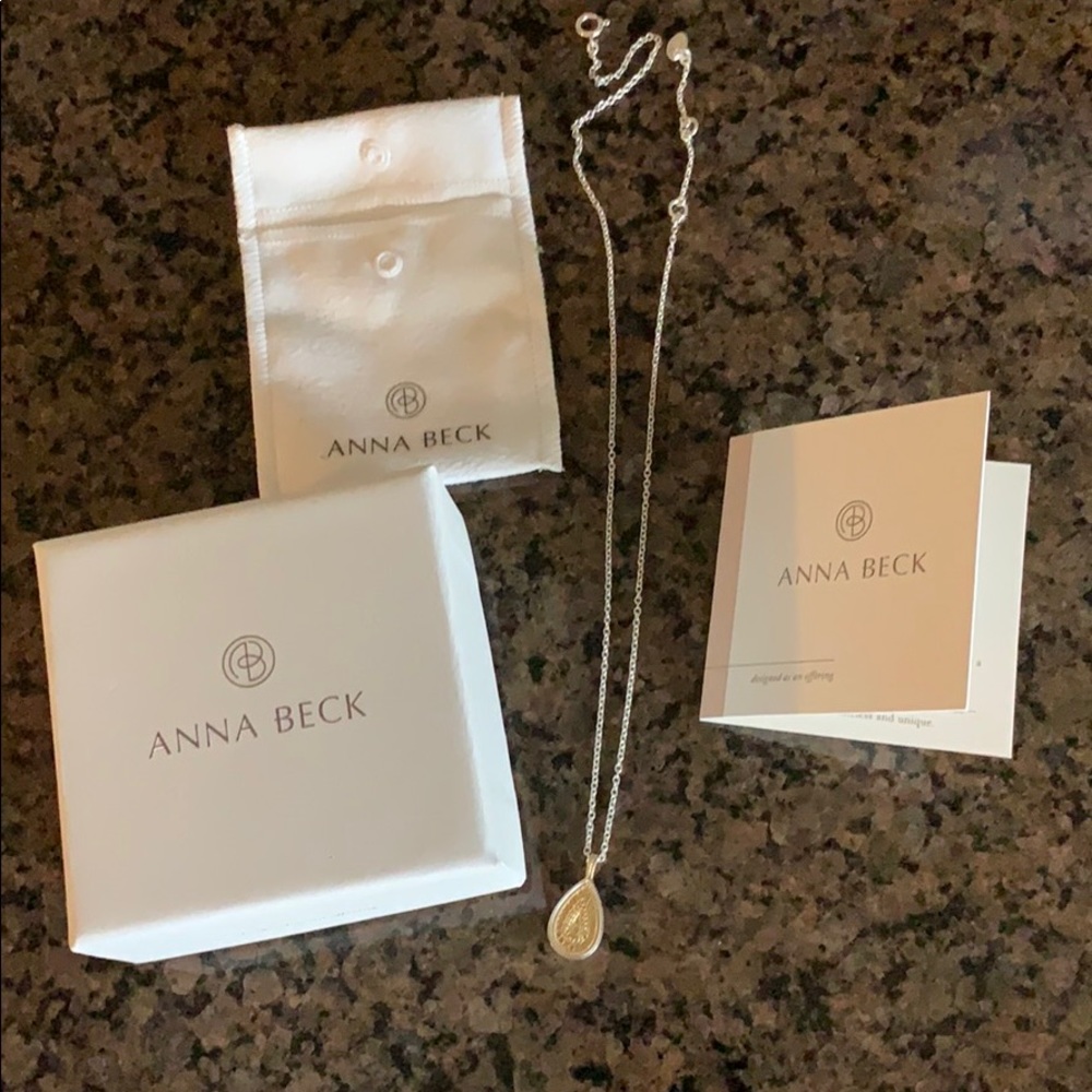Anna beck signature tear drop reversible necklace